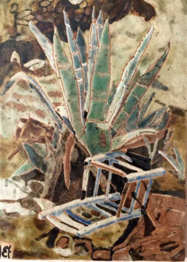 Grskstol og agaver, stentj, 2020